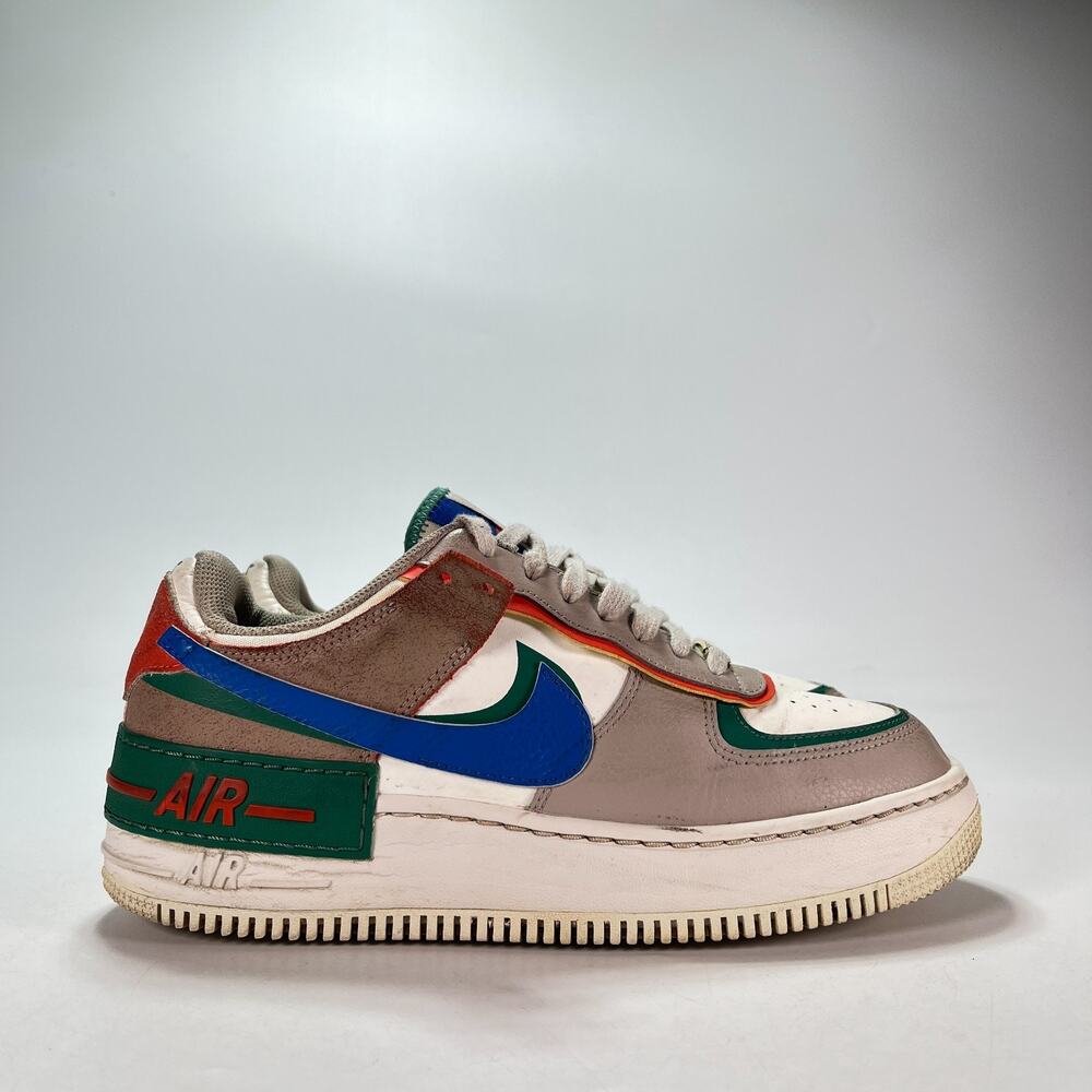 Nike Air Force 1 Shadow Sail Signal Blue Green Sneakers CI0919-109 Womens Sz 9.5